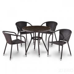 Комплект плетеной мебели T283ANT/Y137C-W51 Brown 4Pcs