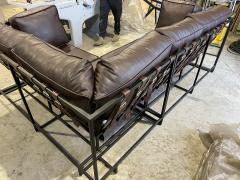 Диван Лофт угловой 2400ш1800г800в450с, кожзам - Конзас 10 brown