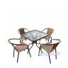 Комплект мебели Николь-2LB TLH-037С-TLH070SR-70x70 Light Beige (4+1) в Екатеринбурге