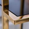 46AS-SH1537-GOLD Стеллаж золотистый/темн.ст. 100*40*180см в Екатеринбурге